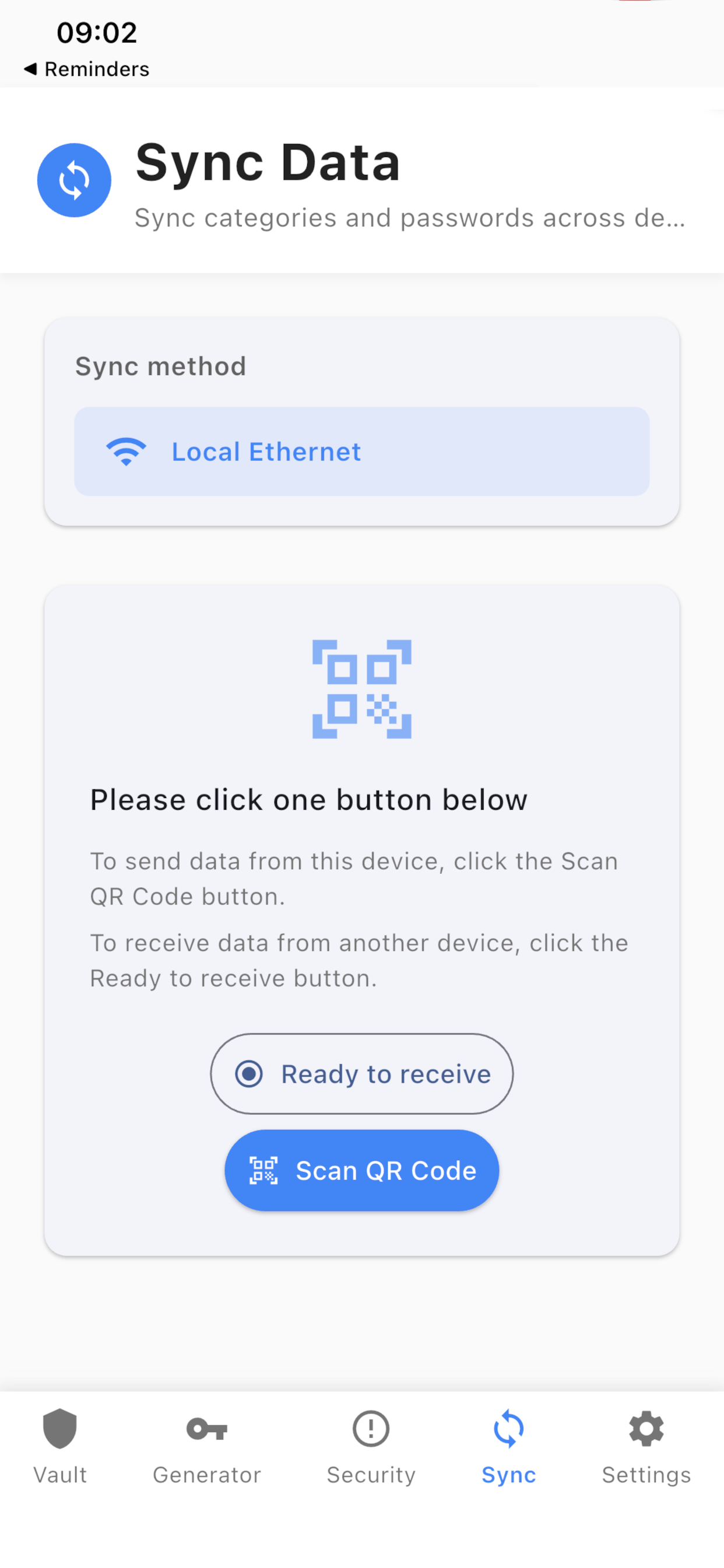 Multi-device sync via local network — iOS
