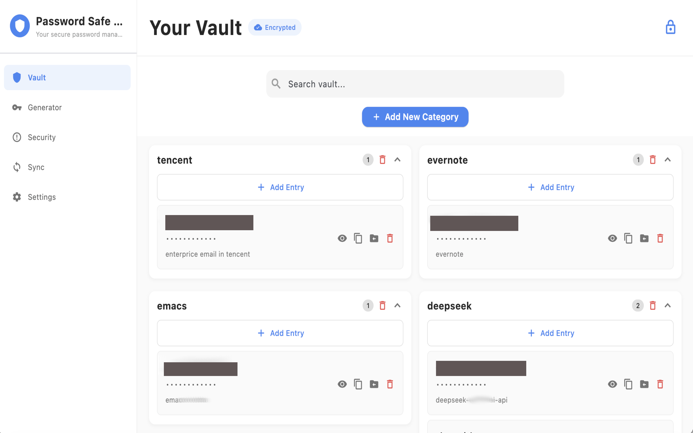 Secure password storage — macOS